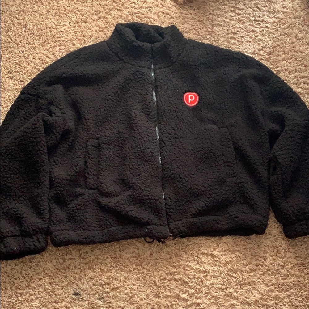 NWOT Pure Barre Sherpa Bomber Jacket